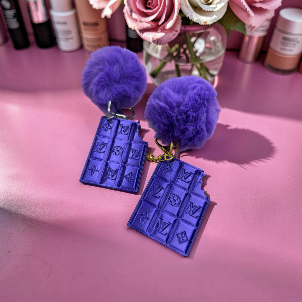 Purple Chocolate Luxury Purse Charm/ Keychain