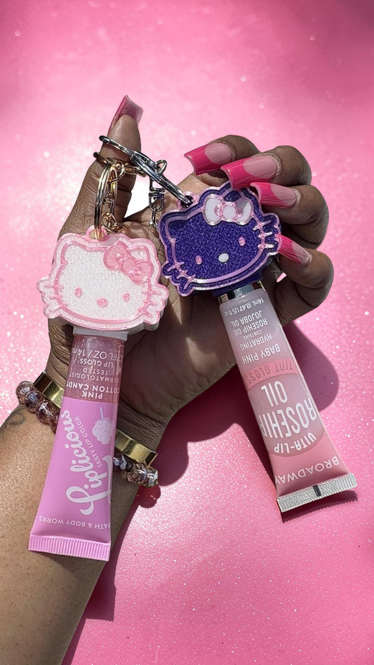 Kitty Lip Gloss Keychain/ Purse Charms