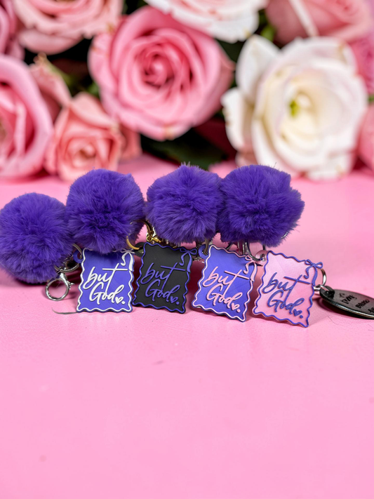 Purple But God Purse/ Key Charm