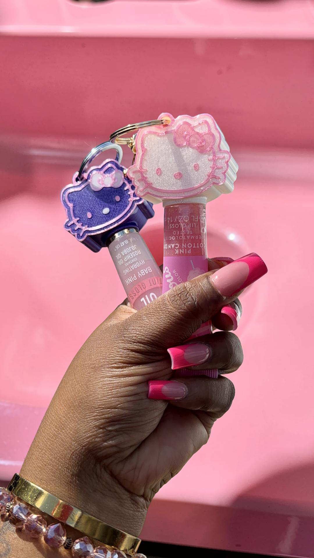 Kitty Lip Gloss Keychain/ Purse Charms