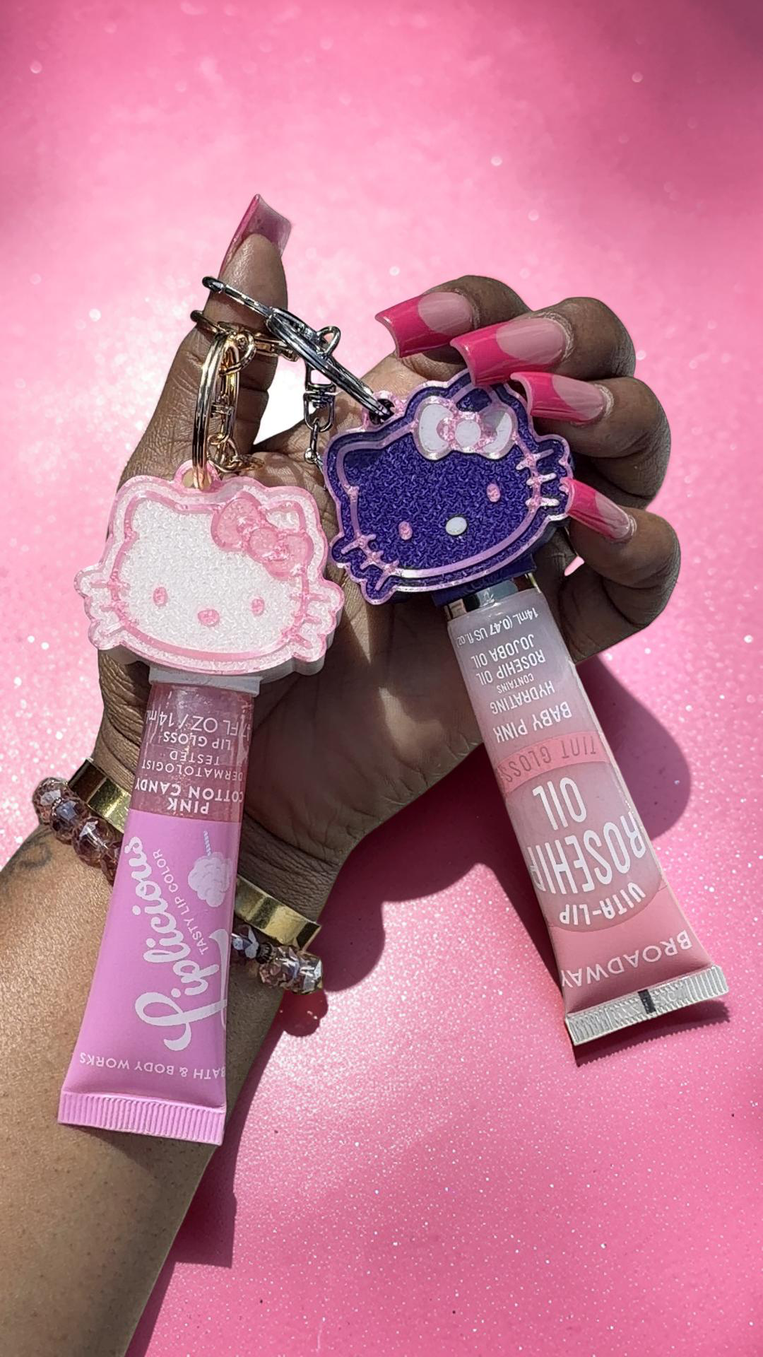 Kitty Lip Gloss Keychain/ Purse Charms